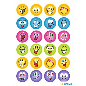 HERMA Decorative label MAGIC faces, glittery 1 sheet