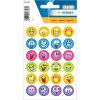 HERMA Decorative label MAGIC faces, glittery 1 sheet