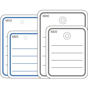 Merchandise tags 48x65mm with plastic eyelets 1000 pcs.