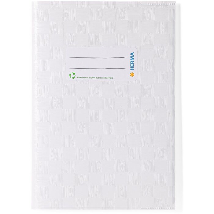 Exercise book cover PP A5 white opaque