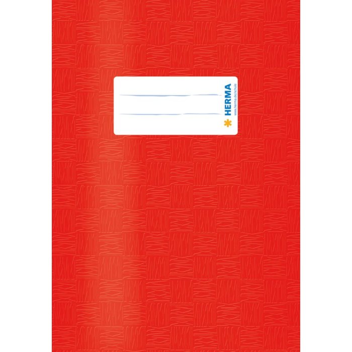 Exercise book cover PP A5 red opaque