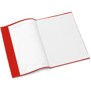 Exercise book cover PP A5 red opaque