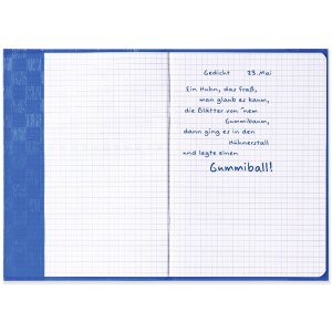 Exercise book cover PP A5 dark blue opaque