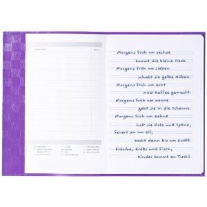 Exercise book cover PP A5 violet opaque