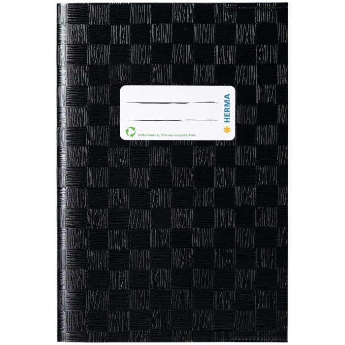 Exercise book cover PP A5 black opaque