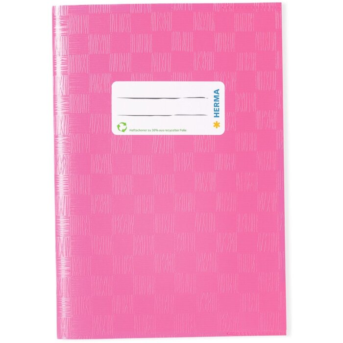 Exercise book cover PP A5 pink opaque