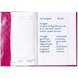 Exercise book cover PP A5 pink opaque