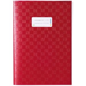 Exercise book cover PP A4 ruby red opaque