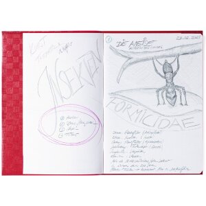 Exercise book cover PP A4 ruby red opaque