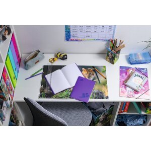 Exercise book cover PP A5 transparent-violet