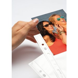 Fotophan transp. photo pockets 10x15cm vert. white  250 p.