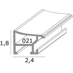 S021D7 Aluminium frame in grey colour 10x15 cm