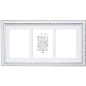 S221H3 Photo frame white with mount for 3 pictures 10x15 cm