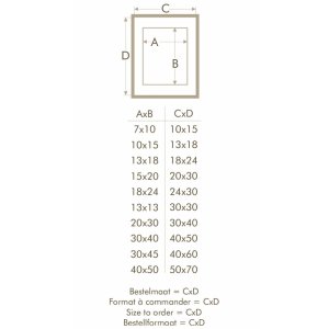 S223K1 Wooden frame in white with mount 40x60 cm