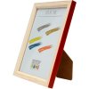 S233H4 Frame in natural wood with red side 24x30 cm