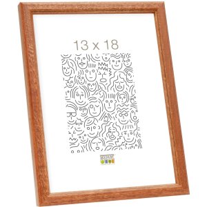 S236H2 Photo frame in brown wood 18x24 cm