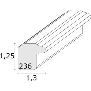 S236K1 Photo frame in white wood 30x45 cm