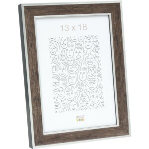 S40JE3 Wooden photo frame in a dark wood colour with...