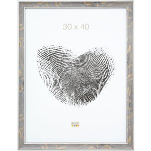 S40JE7 A wooden photo frame in grey with a touches of...