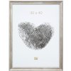 S40JE9 A silver coloured wooden photo frame with a dark brown cracked finish 30x45 cm