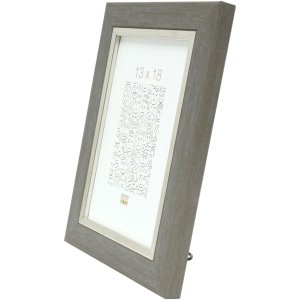 S45VF3 Photo frame in light grey with a silver bevel 21x29,7 cm