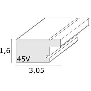 S45VF3 Photo frame in light grey with a silver bevel 21x29,7 cm