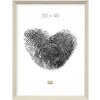 S46CH1 Photo frame in natural wood colour with white border 30x30 cm