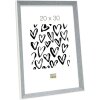 S46CH7 Photo frame in grey-blue with white border 10x20 cm