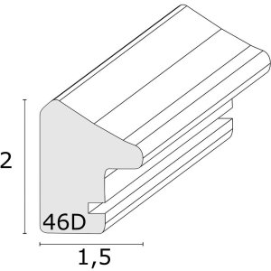 S46DF1 Photo frame in white with silver bevel 18x24 cm