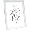 S46DF1 Photo frame in white with silver bevel 18x24 cm