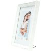 S46DF1 Photo frame in white with silver bevel 18x24 cm