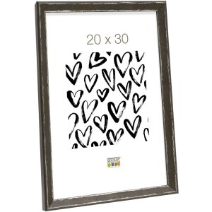 S46DF2 Photo frame in black with silver bevel 15x20 cm