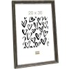 S46DF2 Photo frame in black with silver bevel 15x20 cm