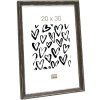 S46DF2 Photo frame in black with silver bevel 18x24 cm