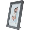 S46DF7 Photo frame in grey with silver bevel 13x18 cm