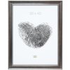 S46ED1 Wooden photo frame in silver colour 10x15 cm