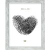 S46EE1 Wooden frame in white with a silver coloured bevel 15x20 cm