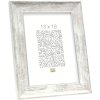 S46EE1 Wooden frame in white with a silver coloured bevel 18x24 cm