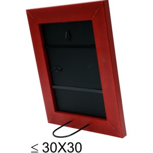 S46FF4 Picture frame painted in red 20x28 cm