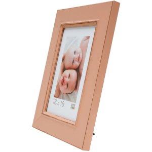 S46FF9 Picture frame painted in old rose 13x13 cm