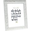 S46HF1 White wooden frame with a wavy surface 15x15 cm