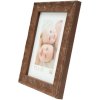 S46HF3 Brown wooden frame with a wavy surface 13x18 cm