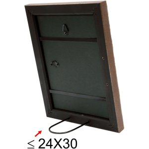 S46HF3 Brown wooden frame with a wavy surface 40x50 cm