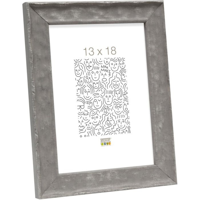 S46HF7 Grey wooden frame with a wavy surface 15x20 cm