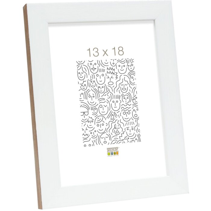 S46JH1 Wooden photo frame in white with a wood coloured side 10x15 cm