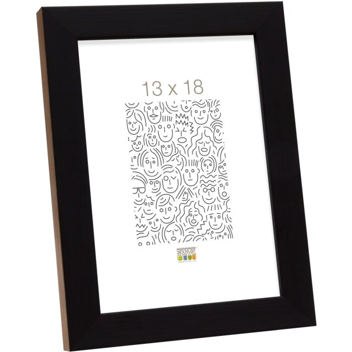 S46JH2 Wooden photo frame in black with a wood coloured side 20x30 cm