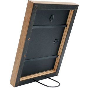 S46JH2 Wooden photo frame in black with a wood coloured side 20x30 cm