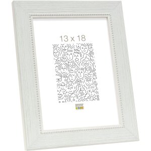 S46KF1 White wooden frame with a pearl bevel 10x15 cm