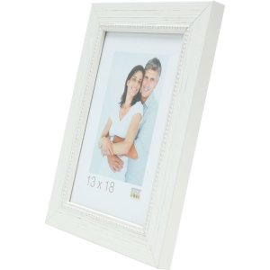 S46KF1 White wooden frame with a pearl bevel 30x40 cm