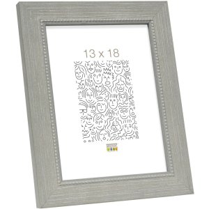 S46KF7 Grey wooden frame with a pearl bevel 13x13 cm